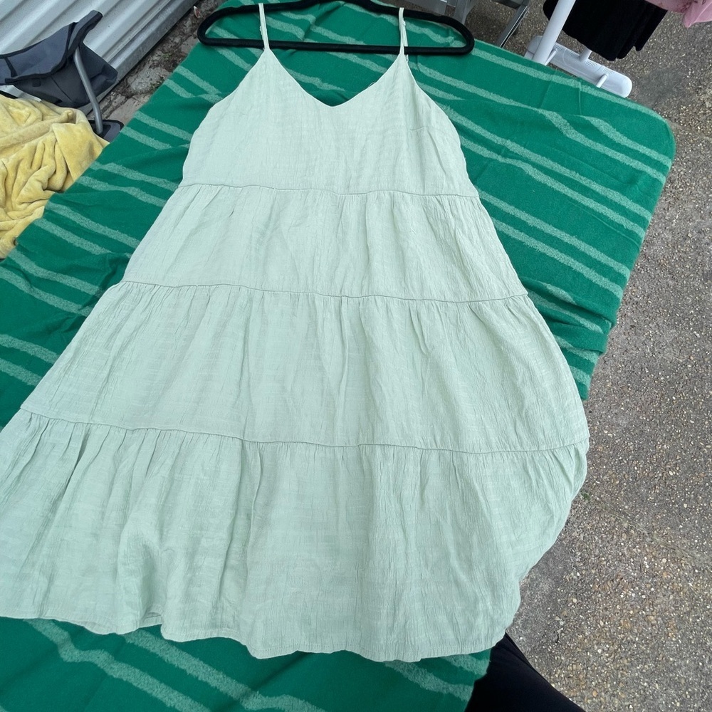 Mittoshop - Elegant Green Sleeveless Dress